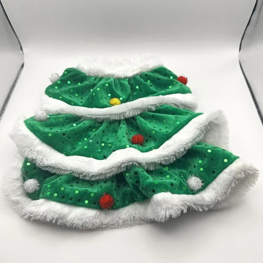 Royal Animal Green Dog/Cat Christmas Tree Dress/Costume XS